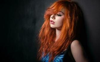 Wallpaper Redhead Girl Look Model Ultra HD 4k