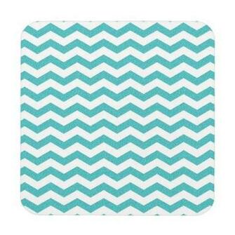 Turquoise Chevron Zig Zag Textured Zigzag Pattern Drink Coaster