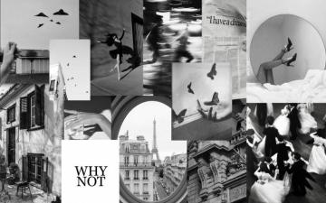 Black White Laptop Wallpaper Cute