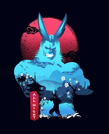 Negative Space Illustration On Anime Artwork