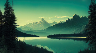 Mountain Lake Reflection In Nature Scenery 4k Wallpaper