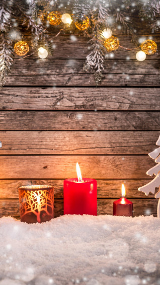 Wallpaper Christmas New Year Toys Fir Tree Lamp Decorations