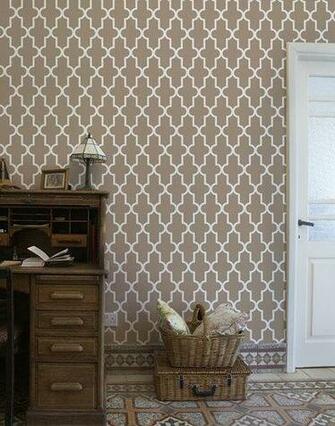 Quatrefoil Large Wall Stencil For Diy Project Wallpaper Moroccan Look