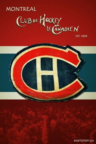 Canadiens iPhone Wallpaper Sketched