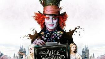 Wonderland Mad Hatter Mia Wasikowska Johnny Depp Wallpaper