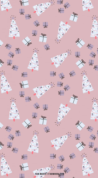 Christmas Aesthetic Wallpaper Present Tree