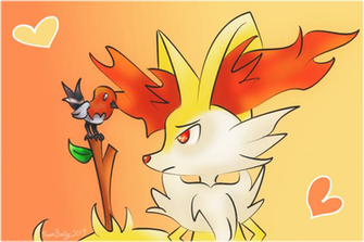 Pokemon Lucario X Braixen Image