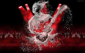 Liquid Guitar Player Wallpaper