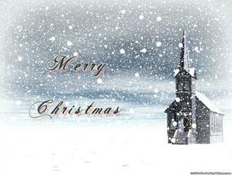 Christmas Background Wallpaper Church Snow