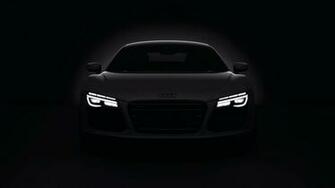 Dark Cars Audi R8 Headlights Wallpaper All Black HD
