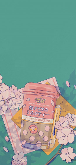 Be Positive Kawaii Wallpaper Anime iPhone