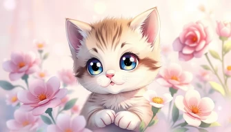 Cute Anime Kitten Wallpaper