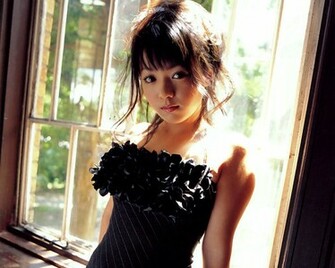 Cute Japanese Girl At The Window