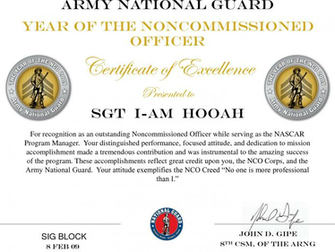Nco Creed Army Print