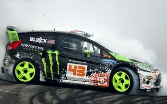 Ford Ken Block Fiesta Monster Energy Drifting Drift Wallpaper
