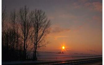 Winter Snow Orange Evening X Close