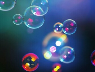 Shimmering Colorful Bubbles Wallpaper In Other