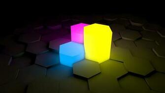 Wallpaper Figurines Lights Neon Surface Full HD 1080p