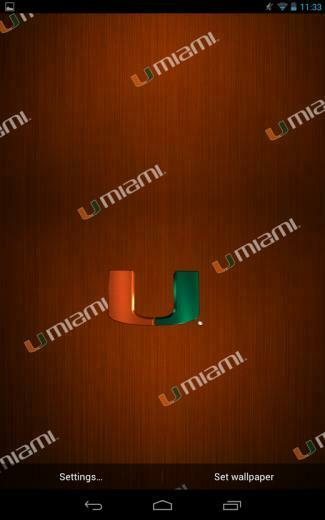 Miami Hurricanes Live Wallpaper With Animated 3d Logo Background
