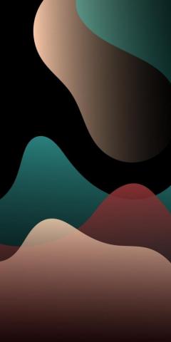 Ios Waves Green Dark Wallpaper Central