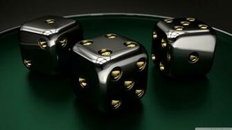 Black 3d Dice HD Background