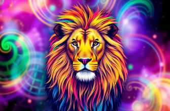 Colorful Lion Wallpaper
