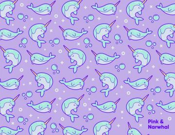 Kawaii Narwhal Wallpaper Top Background