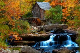 Glade Creek Grist Mill Early Fall Copy