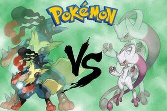 Lucario Vs Mewtwo Wallpaper Mega