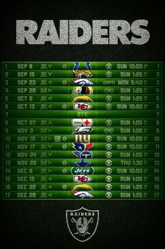 Oakland Raiders Schedule Wallpaper iPhone 4s