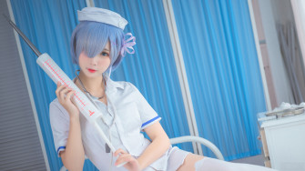 Nurse Cosplay Cosplayer Girls Rem Re Zero Anime