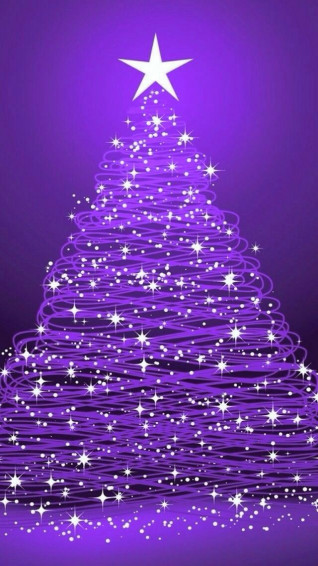 Christmas Tree Wallpaper Purple