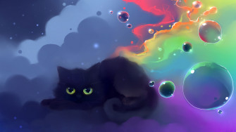 HD Cartoon Cat Background Wallpaper
