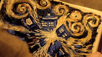 Tardis Wallpaper Van Gogh HD Background