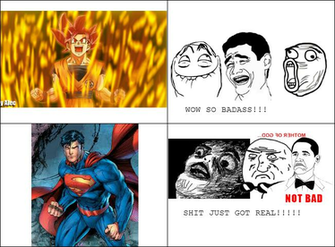 Goku And Superman Being Badass By Mordecaiser123
