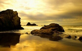 Beach In Sepia Wallpaper Stock Photos