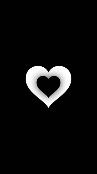 Black And White Heart Wallpaper