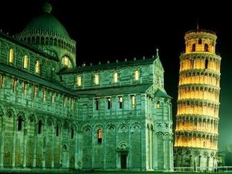 Pisa Tower Night Wallpaper Travel HD