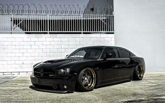 Wallpaper Dodge Charger Black Supercharger Tuning