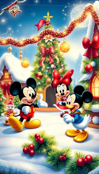Disney Christmas Phone Wallpaper