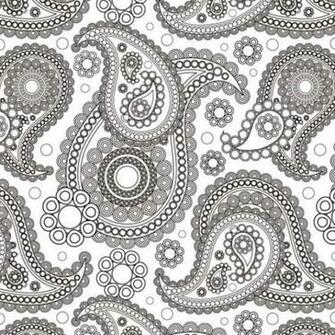 Black And White Paisley Pattern