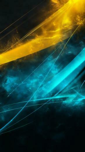 Blue And Yellow Abstract Lines Wallpaper iPhone