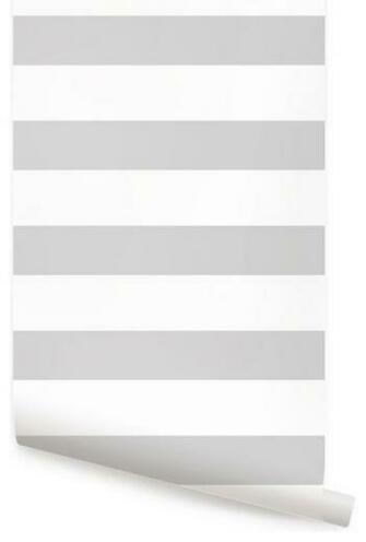 Horizontal Stripe Wallpaper Peel And Stick Gray Transitional