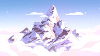 Snowy Mountain Steven Universe iPad Wallpaper
