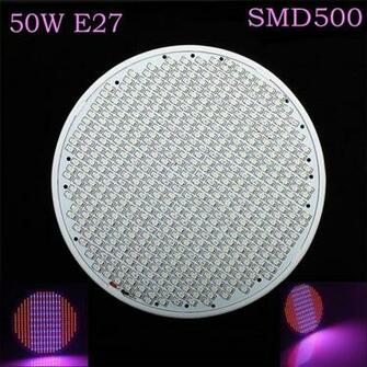 High Power Led Grow Light Bulbs E27 50w 400red 100blue Hydroponics