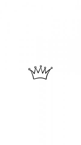Crown White Minimalist Wallpaper For