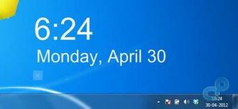 Windows Metro Lock Screen Clock Date Widget On Desktop