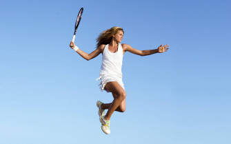 Maria Kirilenko Sky Blue Wallpaper