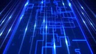 Blue Technology Flowing Data Stream Digital Background Clip
