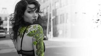 Butterfly Tattoo Wallpaper Green iPhone